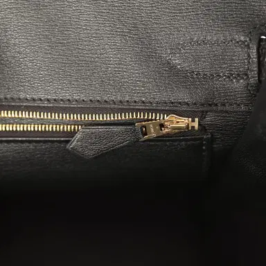 HERMÈS Hermes Birkin 30 Black Matte Niloticus Crocodile Gold Hardware | Thumbnail 9