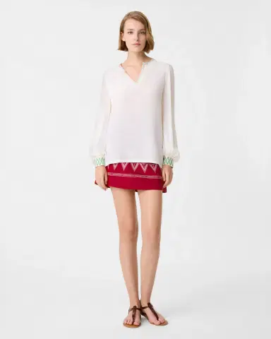 Emporio Sirenuse Vera Shirt with Ballerina Embroidery | Thumbnail 3
