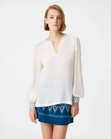 Emporio Sirenuse Vera Shirt with Ballerina Embroidery | Thumbnail 6
