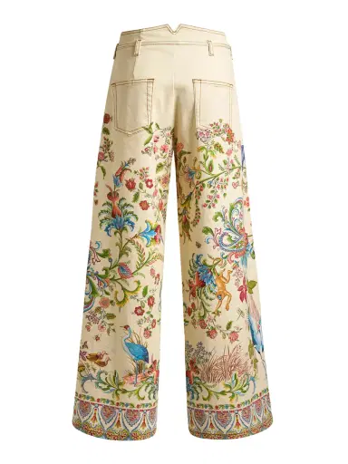 Etro Belted Floral Wide-Leg Jeans | Thumbnail 2 Etro Belted Floral Wide-Leg Jeans | Thumbnail 2