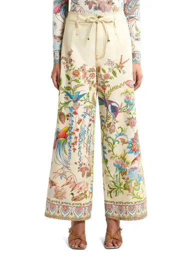 Etro Belted Floral Wide-Leg Jeans | Thumbnail 3 Etro Belted Floral Wide-Leg Jeans | Thumbnail 3