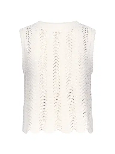 Loulou de Saison Vittoria Ottoman Crochet Top | Thumbnail 1 Loulou de Saison Vittoria Ottoman Crochet Top | Thumbnail 1
