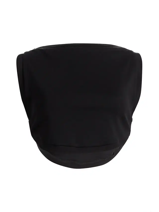 Women's Mae Draped Cotton Crop Tank - Black