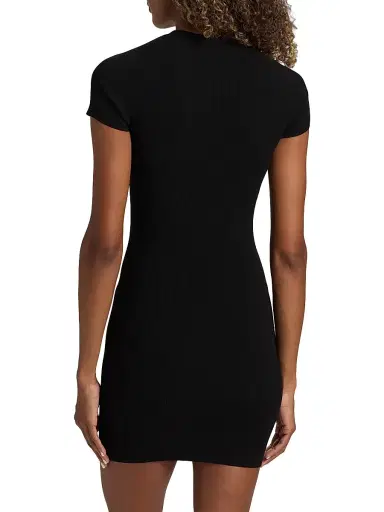 Alexander Wang Women's Jacquard Logo Crewneck Minidress - Black | Thumbnail 5 Alexander Wang Women's Jacquard Logo Crewneck Minidress - Black | Thumbnail 5