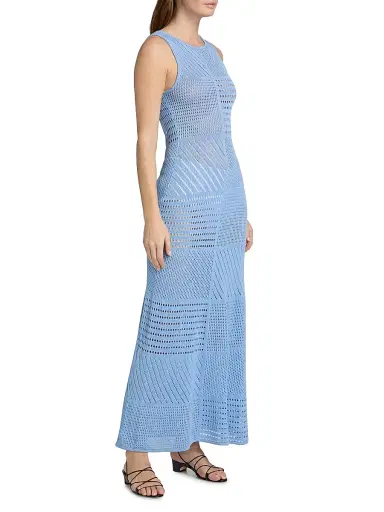 Solid & Striped Women's The Morenzo Knit Cover-Up Maxi Dress - Blue Lagoon - Size Large | Thumbnail 4