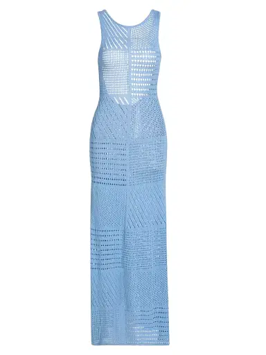 Solid & Striped Women's The Morenzo Knit Cover-Up Maxi Dress - Blue Lagoon - Size Large | Thumbnail 1
