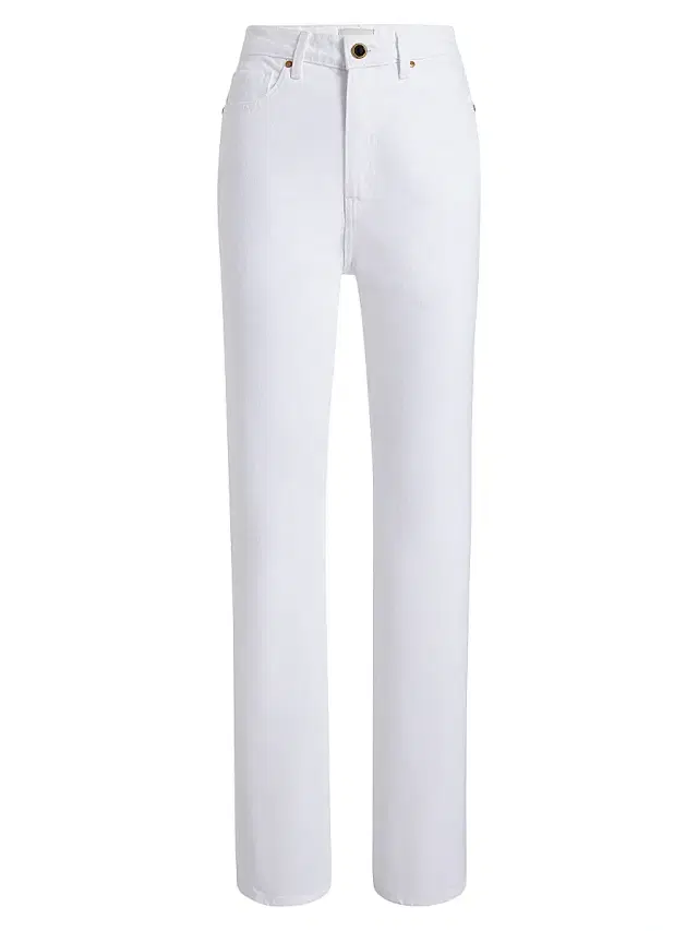 Women's Danielle Mid-Rise Straight-Leg Jeans - White