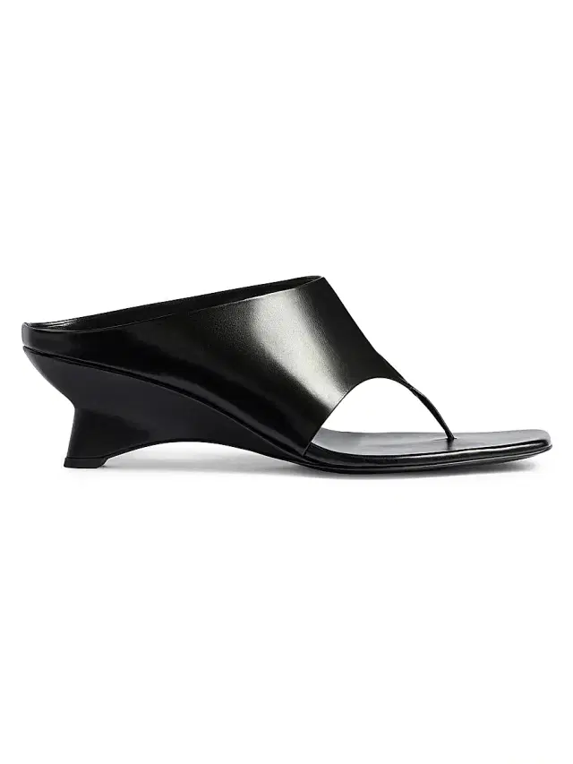 Women's Marlow 55MM Leather Sculptural Mules - Black