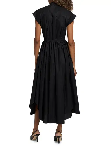 Adam Lippes Women's Genevieve Cotton Poplin Shirtdress - Black - Size 2 | Thumbnail 5