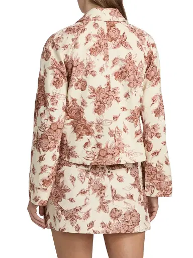 Cara Cara Women's Andrew Trapeze Crop Jacket - Tossed Floral Ginger - Size Medium | Thumbnail 5