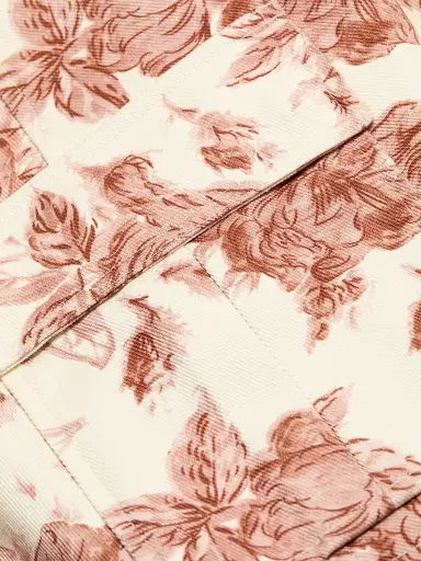 Cara Cara Women's Andrew Trapeze Crop Jacket - Tossed Floral Ginger - Size Medium | Thumbnail 7