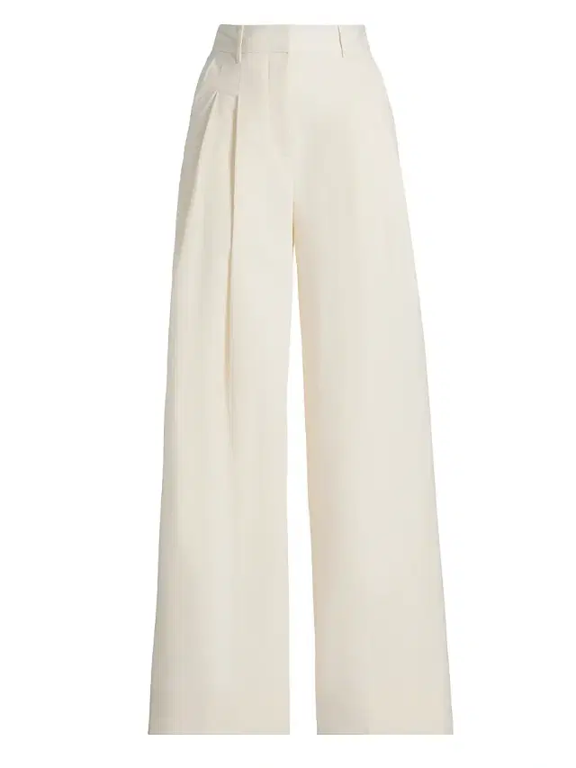 Derek Lam 10 Crosby Women's Juliana Twill Wide-Leg Trousers - Soft White