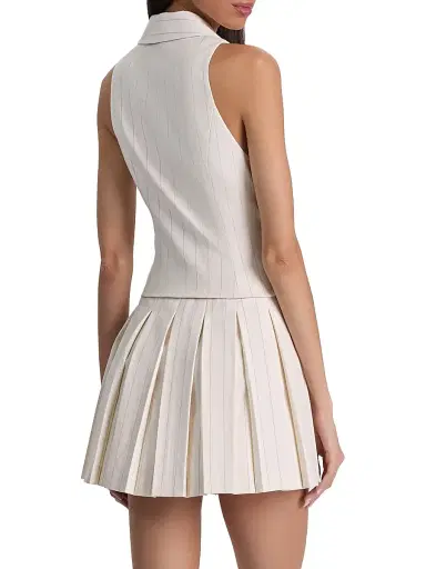 Alice + Olivia Women's Alicia Vest Pleated Minidress | Thumbnail 5 Alice + Olivia Women's Alicia Vest Pleated Minidress | Thumbnail 5