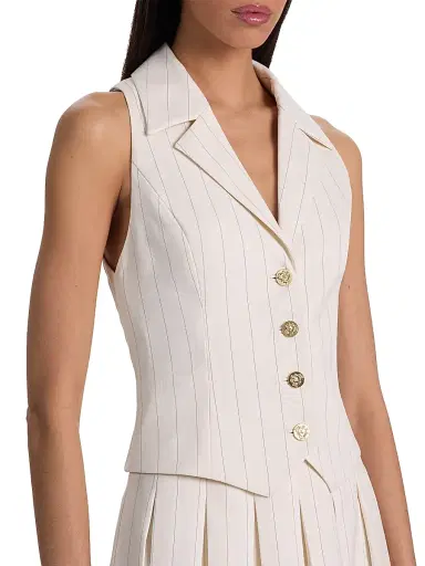 Alice + Olivia Women's Alicia Vest Pleated Minidress | Thumbnail 6 Alice + Olivia Women's Alicia Vest Pleated Minidress | Thumbnail 6
