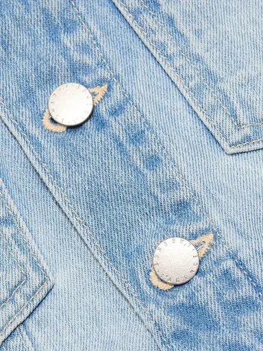 L'Agence Women's Celine Slim-Fit Denim Jacket - Bell Flower - Size XL | Thumbnail 7 L'Agence Women's Celine Slim-Fit Denim Jacket - Bell Flower - Size XL | Thumbnail 7