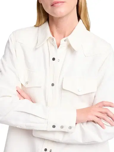 TWP Women's Ranchers Daughter Denim Shirt - White - Size Large | Thumbnail 6 TWP Women's Ranchers Daughter Denim Shirt - White - Size Large | Thumbnail 6
