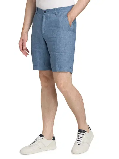 Saks Fifth Avenue Men's Linen Straight-Cut Chino Shorts | Thumbnail 4
