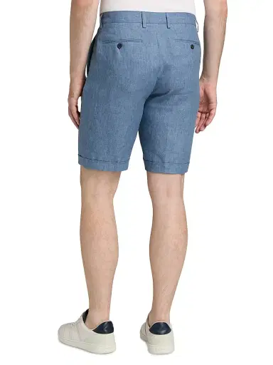 Saks Fifth Avenue Men's Linen Straight-Cut Chino Shorts | Thumbnail 5