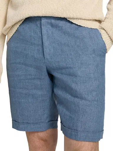 Saks Fifth Avenue Men's Linen Straight-Cut Chino Shorts | Thumbnail 6