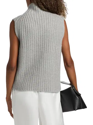 Lisa Yang Women's Jocelyne Cashmere Vest - Dove Grey | Thumbnail 5