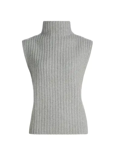 Lisa Yang Women's Jocelyne Cashmere Vest - Dove Grey | Thumbnail 1