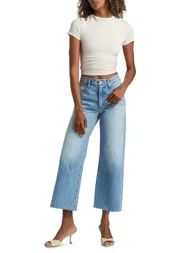 SLVRLAKE Women's Grace Wide-Leg Crop Jeans - Find Your Way - Size 32 | Thumbnail 2