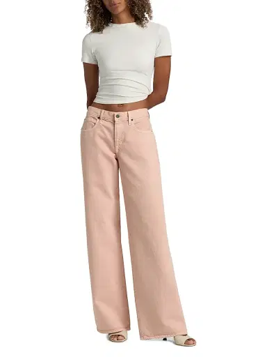 SLVRLAKE Women's Mica Wide-Leg Jeans - Desert Rose - Size 32 | Thumbnail 2