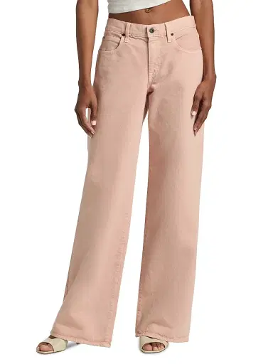 SLVRLAKE Women's Mica Wide-Leg Jeans - Desert Rose - Size 32 | Thumbnail 3