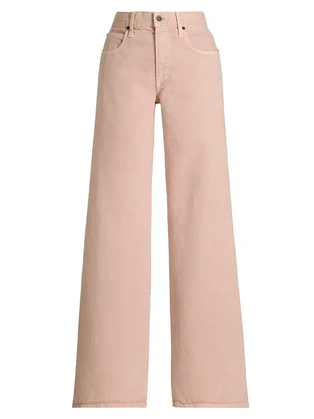 SLVRLAKE Women's Mica Wide-Leg Jeans - Desert Rose