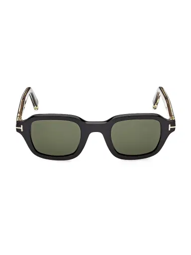 Tom Ford Men's Icon 46MM Square Sunglasses - Black Green | Thumbnail 2 Tom Ford Men's Icon 46MM Square Sunglasses - Black Green | Thumbnail 2