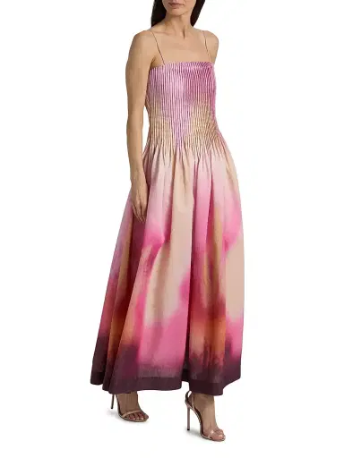 Amur Women's Grecia Printed Pleated Maxi Dress | Thumbnail 2 Amur Women's Grecia Printed Pleated Maxi Dress | Thumbnail 2
