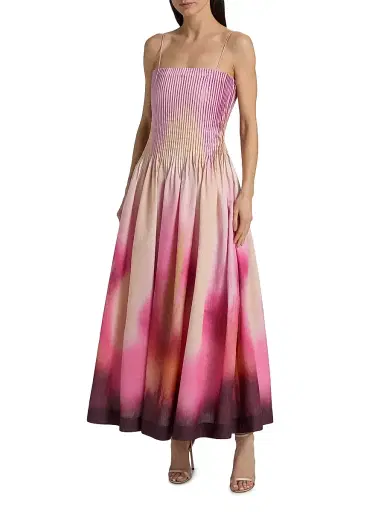 Amur Women's Grecia Printed Pleated Maxi Dress | Thumbnail 3 Amur Women's Grecia Printed Pleated Maxi Dress | Thumbnail 3
