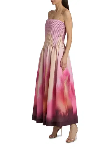 Amur Women's Grecia Printed Pleated Maxi Dress | Thumbnail 4 Amur Women's Grecia Printed Pleated Maxi Dress | Thumbnail 4