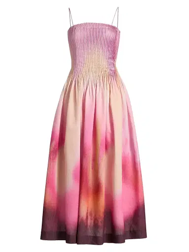 Amur Women's Grecia Printed Pleated Maxi Dress | Thumbnail 1 Amur Women's Grecia Printed Pleated Maxi Dress | Thumbnail 1