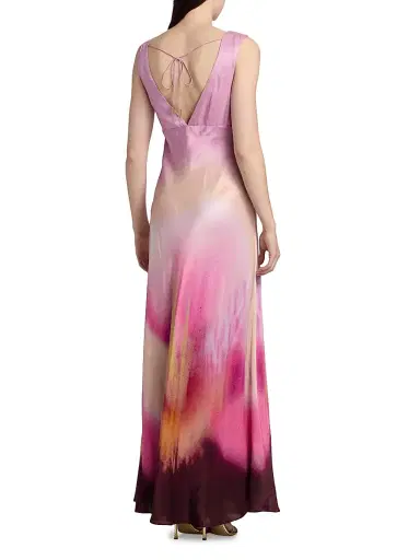Amur Women's Zarita Ombré V-Neck Gown - Flora In Focus - Size 12 | Thumbnail 5 Amur Women's Zarita Ombré V-Neck Gown - Flora In Focus - Size 12 | Thumbnail 5
