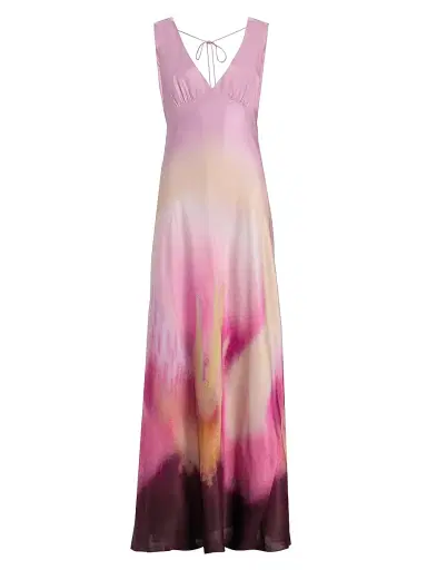 Amur Women's Zarita Ombré V-Neck Gown - Flora In Focus - Size 12 | Thumbnail 1 Amur Women's Zarita Ombré V-Neck Gown - Flora In Focus - Size 12 | Thumbnail 1