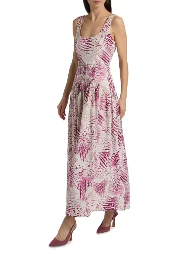 Amur Women's Salome Printed Drop-Waist Maxi Dress | Thumbnail 2 Amur Women's Salome Printed Drop-Waist Maxi Dress | Thumbnail 2