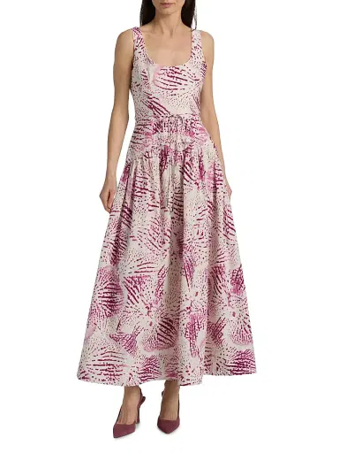 Amur Women's Salome Printed Drop-Waist Maxi Dress | Thumbnail 3 Amur Women's Salome Printed Drop-Waist Maxi Dress | Thumbnail 3