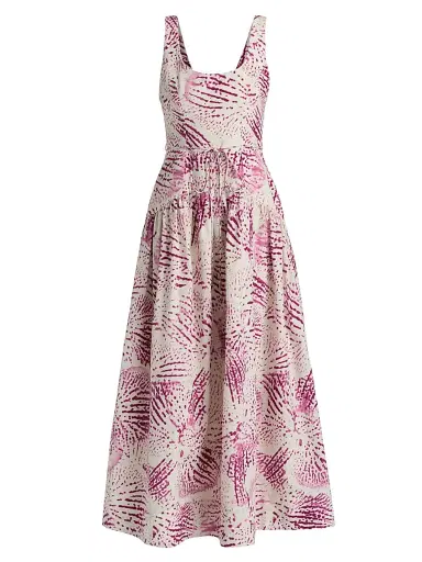 Amur Women's Salome Printed Drop-Waist Maxi Dress | Thumbnail 1 Amur Women's Salome Printed Drop-Waist Maxi Dress | Thumbnail 1