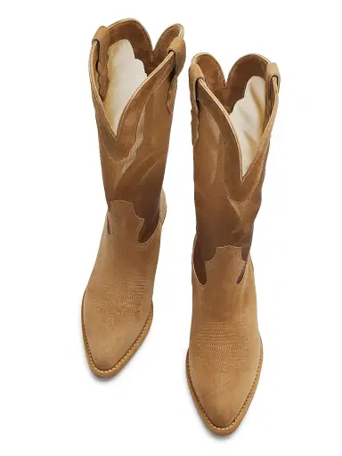 Partlow Women's Gemma 55MM Suede & Mesh Cowboy Boots - Cest - Size 10.5 | Thumbnail 4