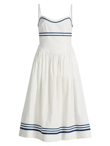 Ciao Lucia Women's Florencia Cotton Midi-Dress - White - Size XL | Thumbnail 1 Ciao Lucia Women's Florencia Cotton Midi-Dress - White - Size XL | Thumbnail 1
