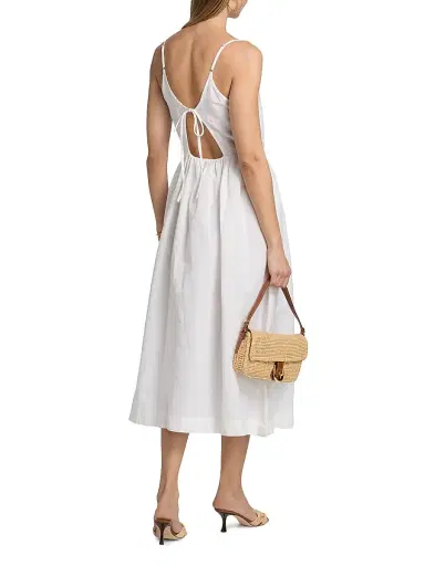 Ciao Lucia Women's Neroni Embroidered Cotton-Linen Midi-Dress | Thumbnail 5 Ciao Lucia Women's Neroni Embroidered Cotton-Linen Midi-Dress | Thumbnail 5
