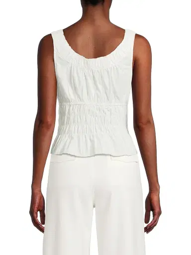 Ciao Lucia Women's Louisa Cotton Poplin Shirred Top - White - Size XXL | Thumbnail 5 Ciao Lucia Women's Louisa Cotton Poplin Shirred Top - White - Size XXL | Thumbnail 5