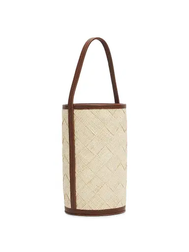 POOLSIDE Women's The Cylinder Woven Straw Bag - Natural | Thumbnail 3 POOLSIDE Women's The Cylinder Woven Straw Bag - Natural | Thumbnail 3