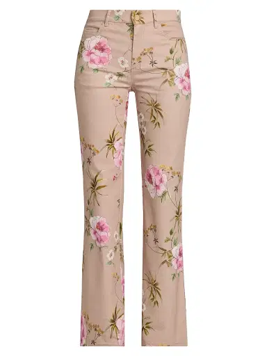 Kobi Halperin Women's Leigh Floral Cotton Twill Pants - Natural Multi | Thumbnail 1 Kobi Halperin Women's Leigh Floral Cotton Twill Pants - Natural Multi | Thumbnail 1