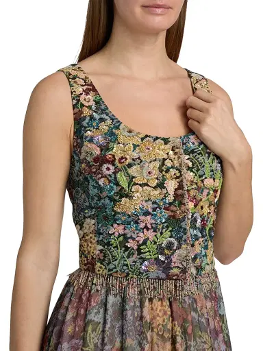 Kobi Halperin Women's Hazel Beaded Floral Fringe Vest - Size XL | Thumbnail 6
