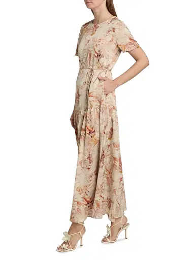 Ungaro Women's Billie Petal Print Midi-Dress | Thumbnail 4