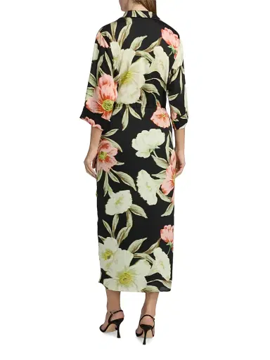 Ungaro Women's Iris Floral Tie-Waist Shirtdress | Thumbnail 5