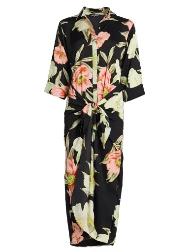 Ungaro Women's Iris Floral Tie-Waist Shirtdress | Thumbnail 1