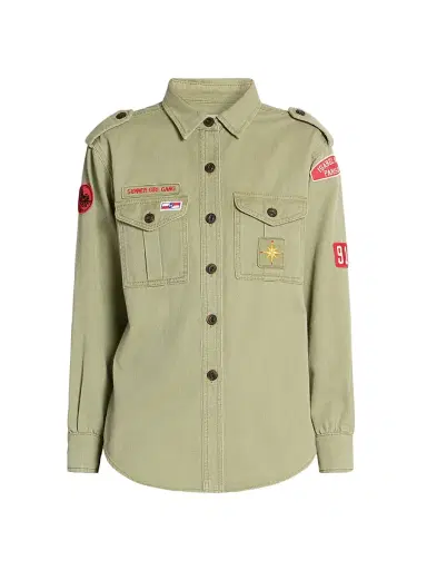 Isabel Marant Women's Umberta Logo Cotton Jacket - Khaki | Thumbnail 1